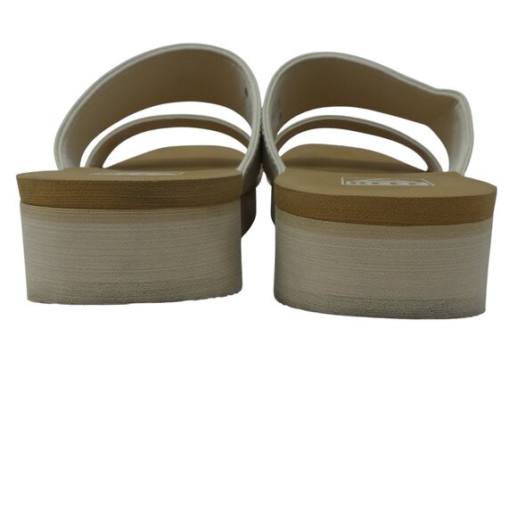 Reef Hali Hi 2 Bar White Open Toe Platform Wedge Slide Sandals Womens 10 - Picture 8 of 13